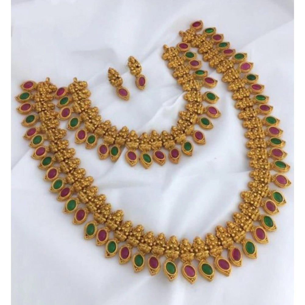 Generic Women's Jewellery Set (Red And Green, Free Size)