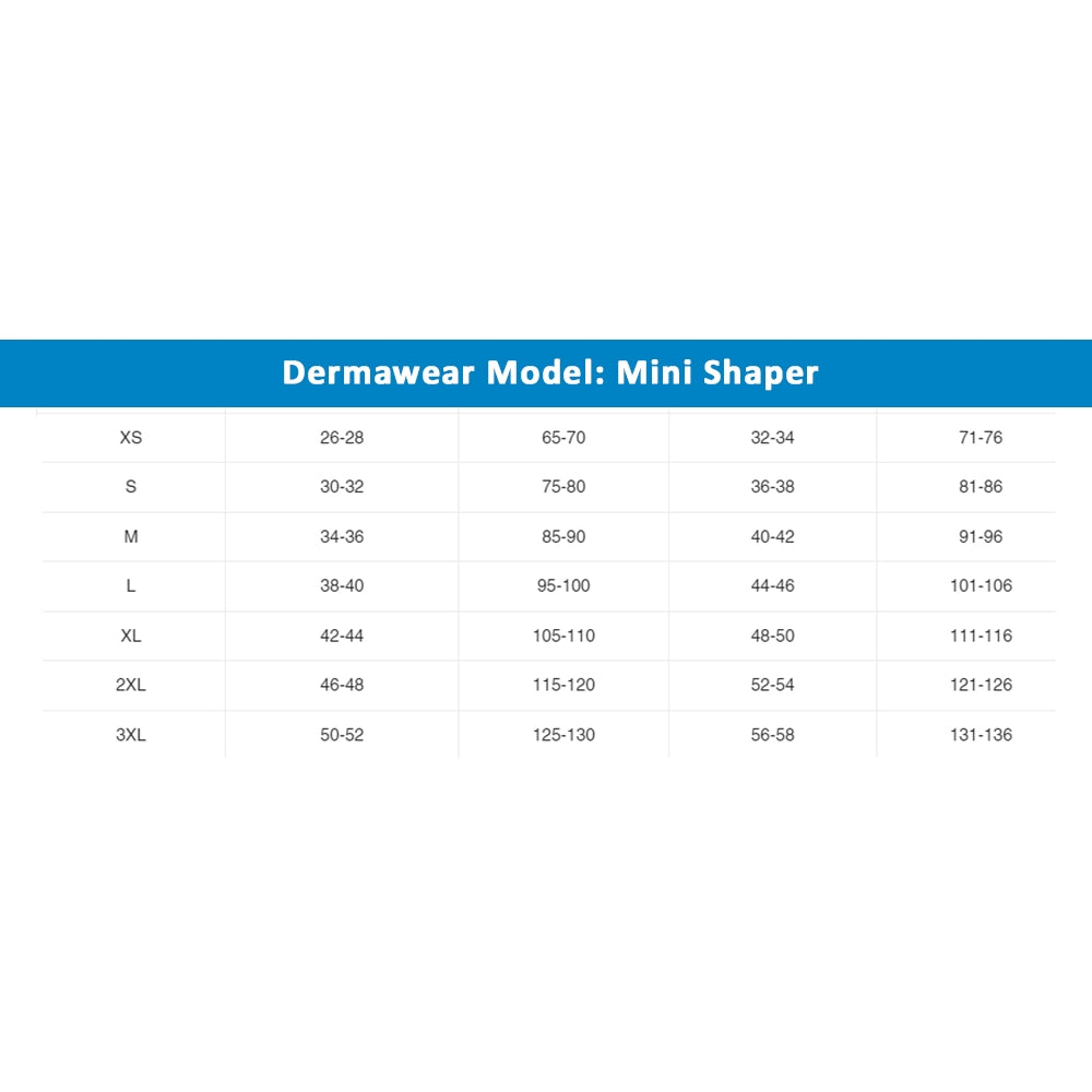 Dermawear Damen Blended Mini Body Shapewear (Modell: Mini Shaper, Farbe: Haut, Material: 4D Stretch)