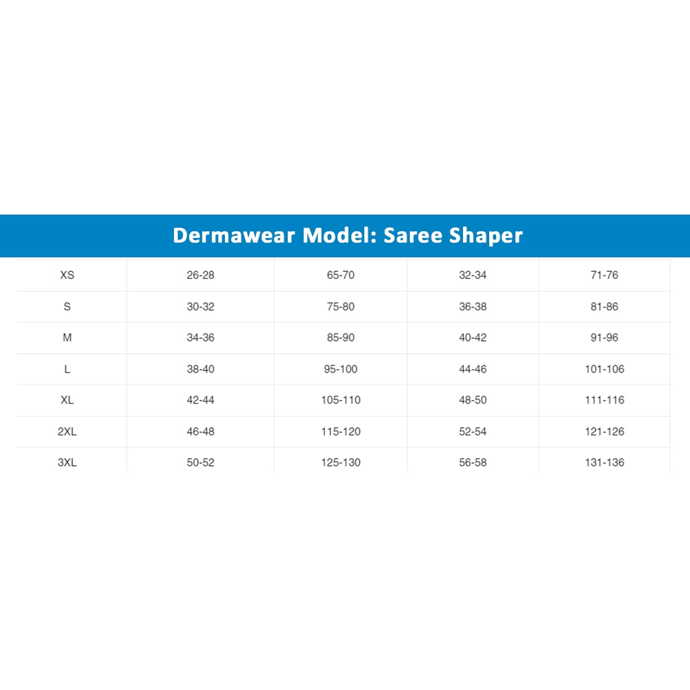 Dermawear Damen-Sari-Shapewear (Modell: SS_406_Saree Shaper, Farbe: Hellrosa, Material: 4D-Stretch)