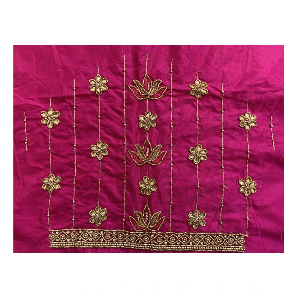 Generisches Damen-Blusestück aus Baumwolle und Seide zum Selbstgestalten, ungesäumt (Rosa, 80-100 cm)