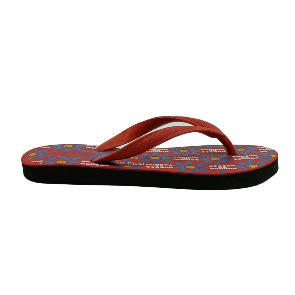 Generische bedruckte leichte Flip-Flop-Hawaii-Slipper, Unisex (rot)