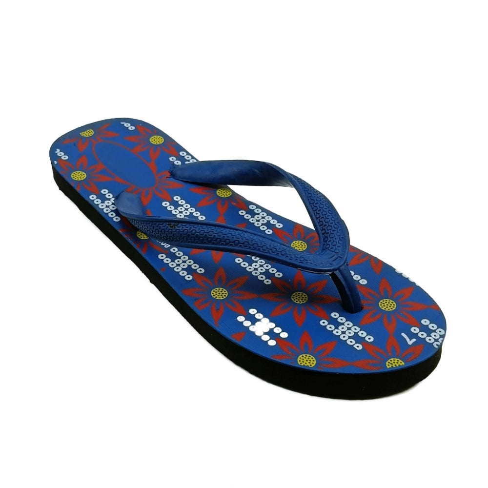 Generische bedruckte leichte Flip-Flop-Hawaii-Slipper, Unisex (blau)