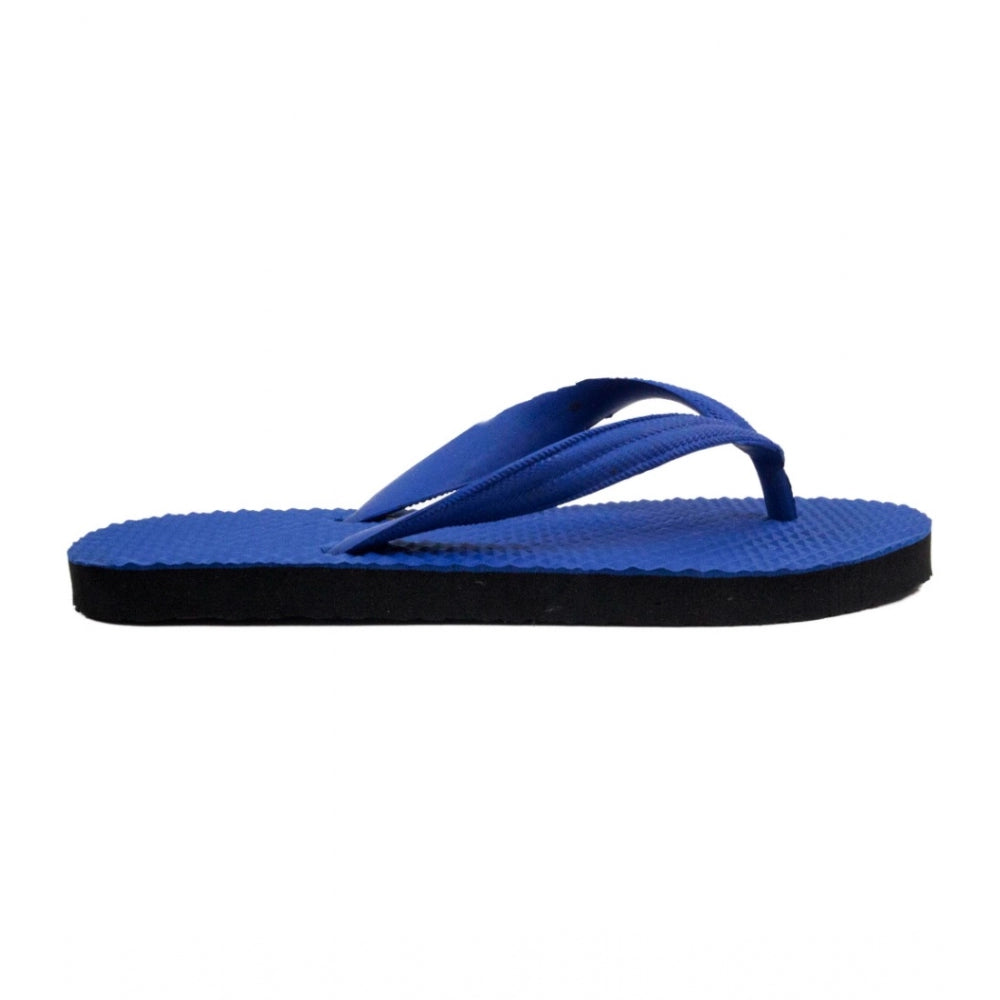 Generic Unisex Textured Lightweight Flip-Flop Hawai Slipper (Blue)