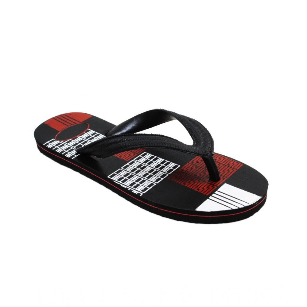 Generic Unisex Printed Lightweight Flip-Flop Hawai Slipper (Red)