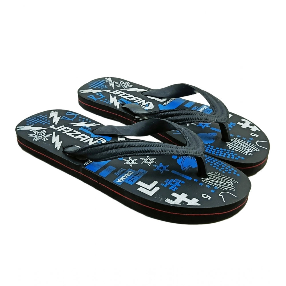 Generische bedruckte leichte Flip-Flop-Hawaii-Slipper, Unisex (blau)