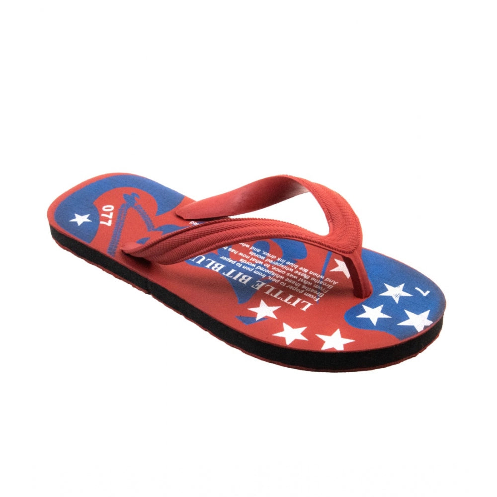 Generische bedruckte leichte Flip-Flop-Hawaii-Slipper, Unisex (rot)