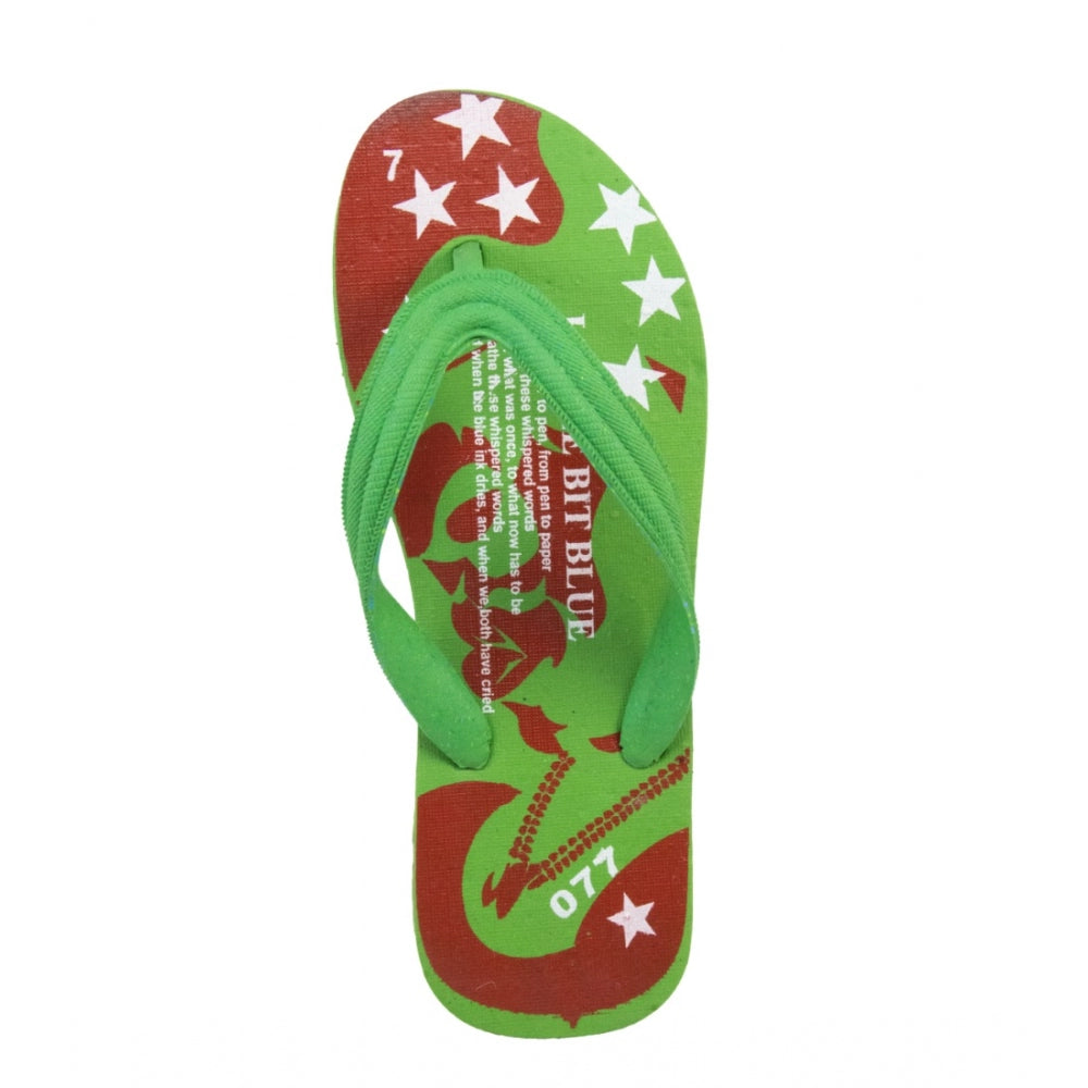 Generische bedruckte leichte Flip-Flop-Hawaii-Slipper, Unisex (grün)