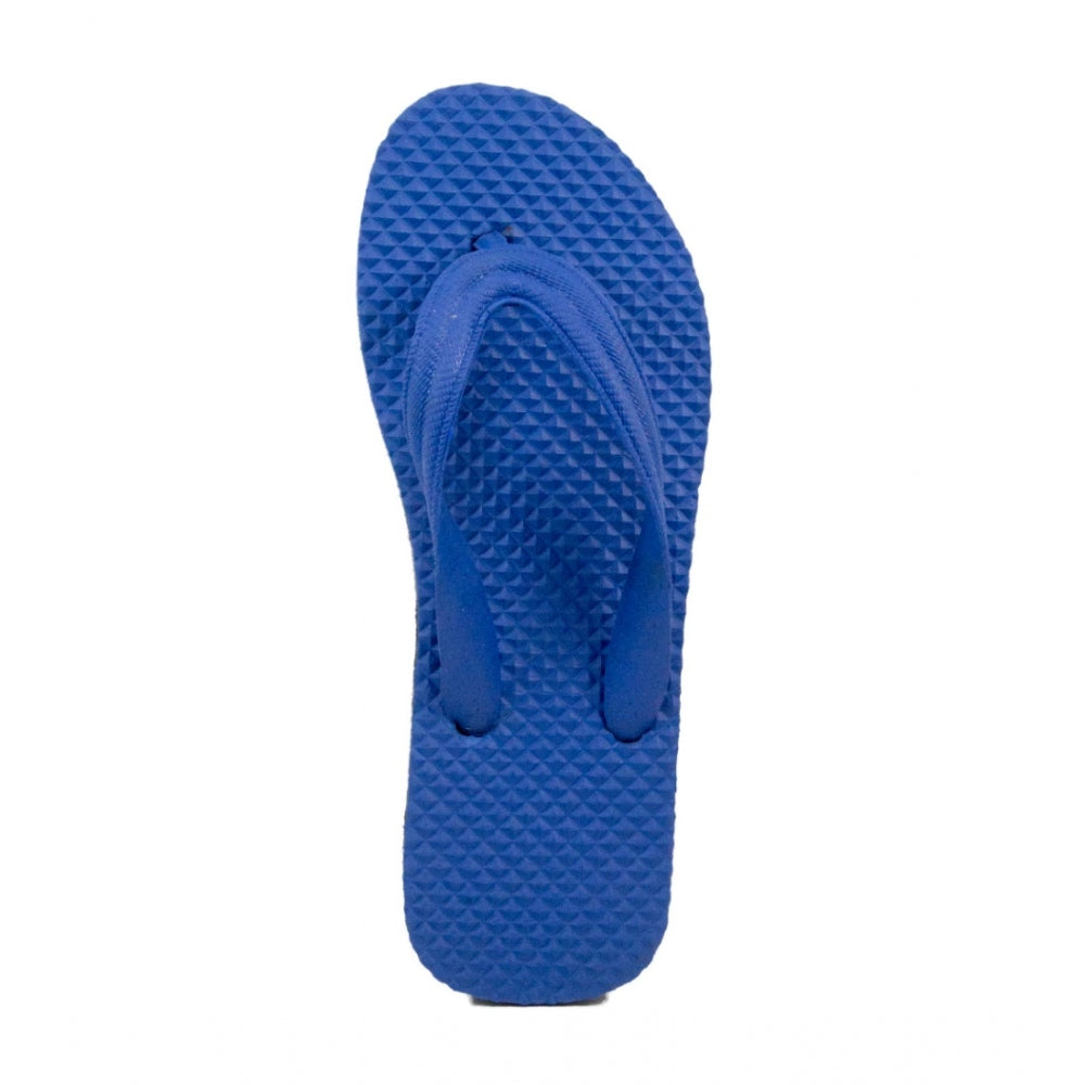 Generic Unisex Textured Lightweight Flip-Flop Hawai Slipper (Blue)