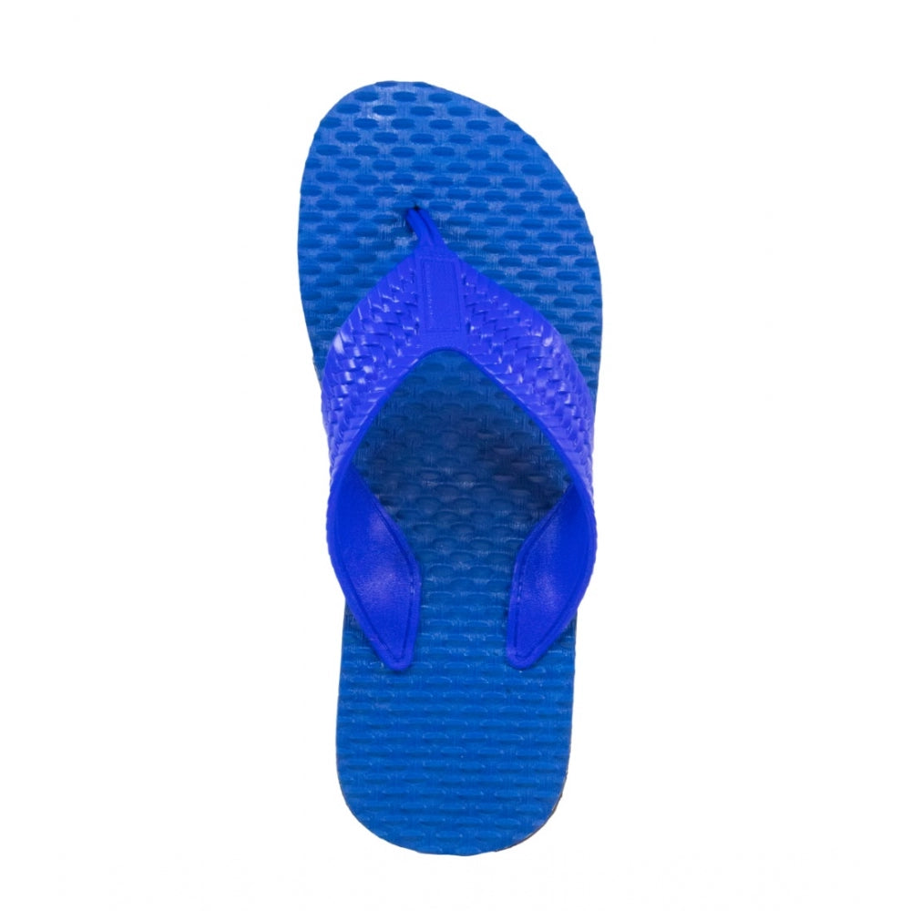 Generic Unisex Textured Lightweight Flip-Flop Hawai Slipper (Blue)