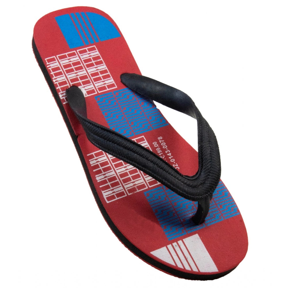 Generische bedruckte leichte Flip-Flop-Hawaii-Slipper, Unisex (rot)