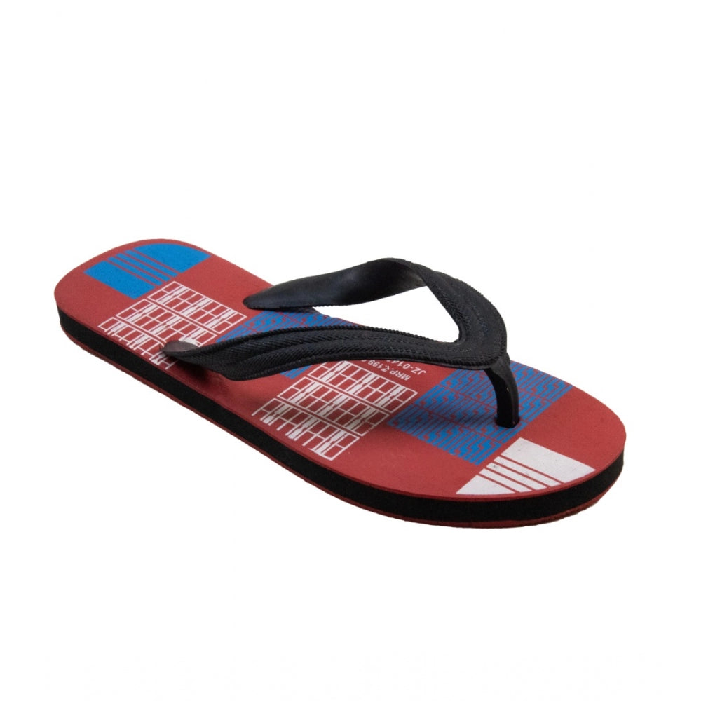 Generische bedruckte leichte Flip-Flop-Hawaii-Slipper, Unisex (rot)