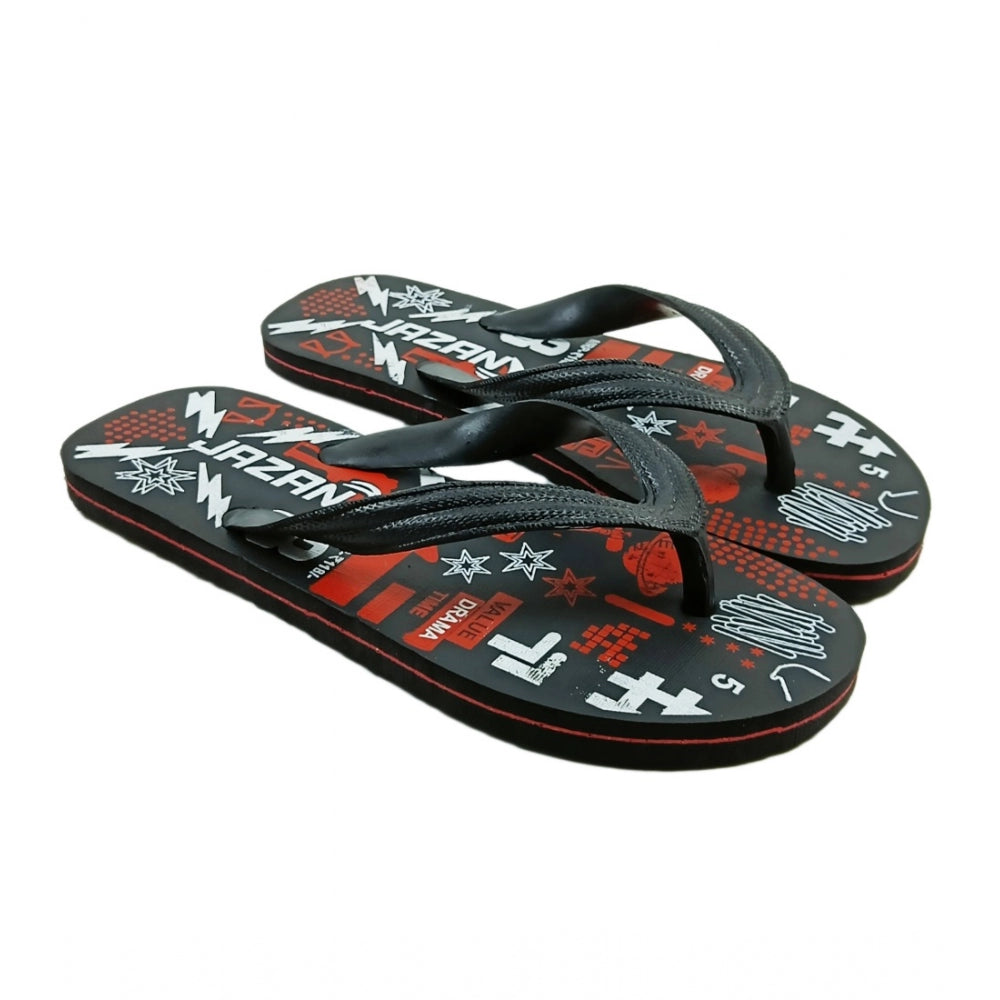 Generische bedruckte leichte Flip-Flop-Hawaii-Slipper, Unisex (rot)