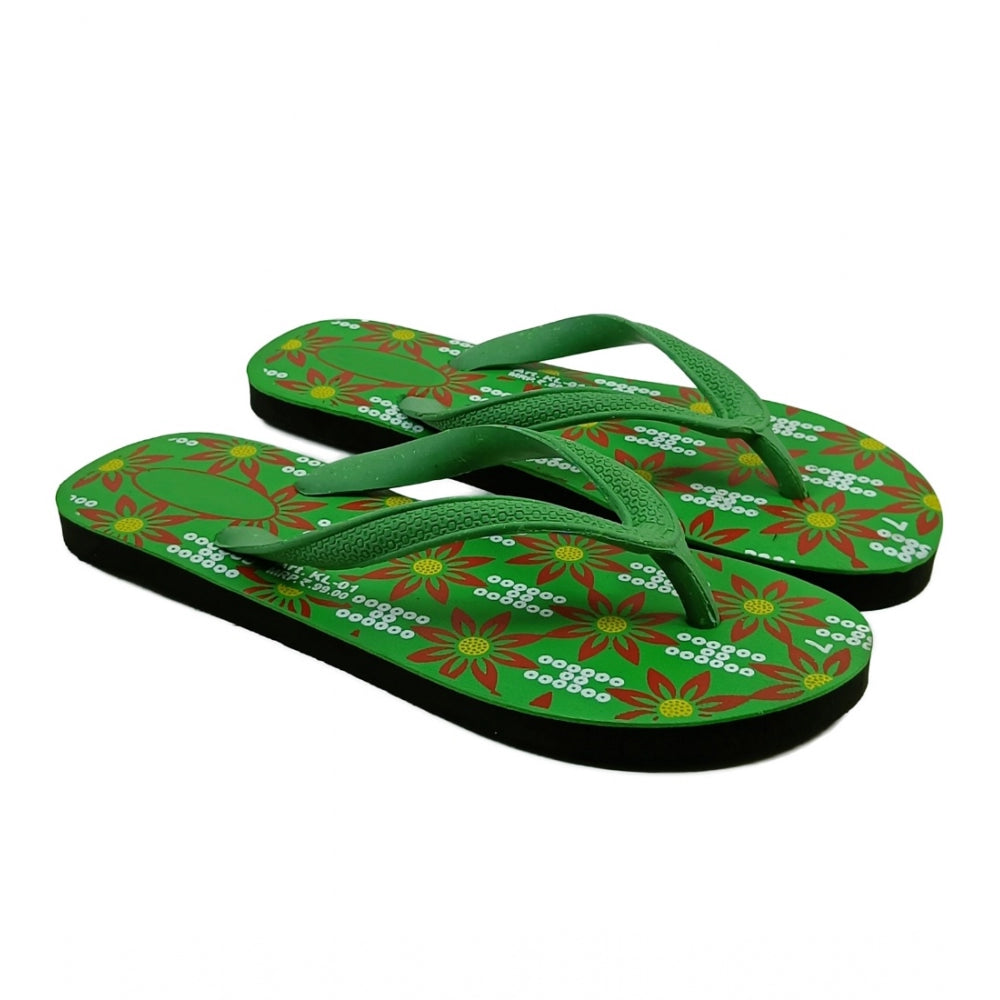 Generische bedruckte leichte Flip-Flop-Hawaii-Slipper, Unisex (grün)