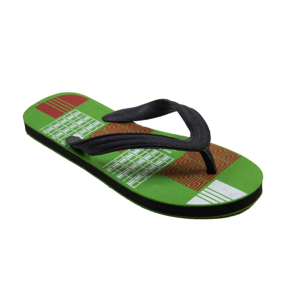 Generic Unisex Printed Lightweight Flip-Flop Hawai Slipper (Green)