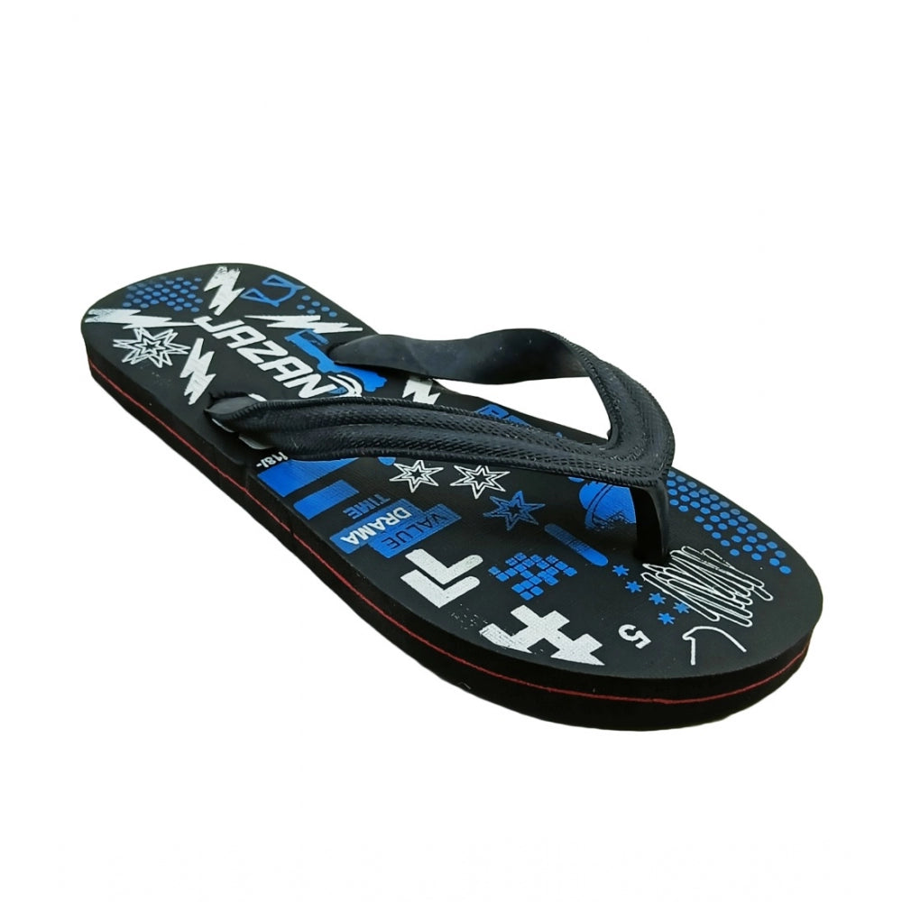 Generic Unisex Printed Lightweight Flip-Flop Hawai Slipper (Blue)