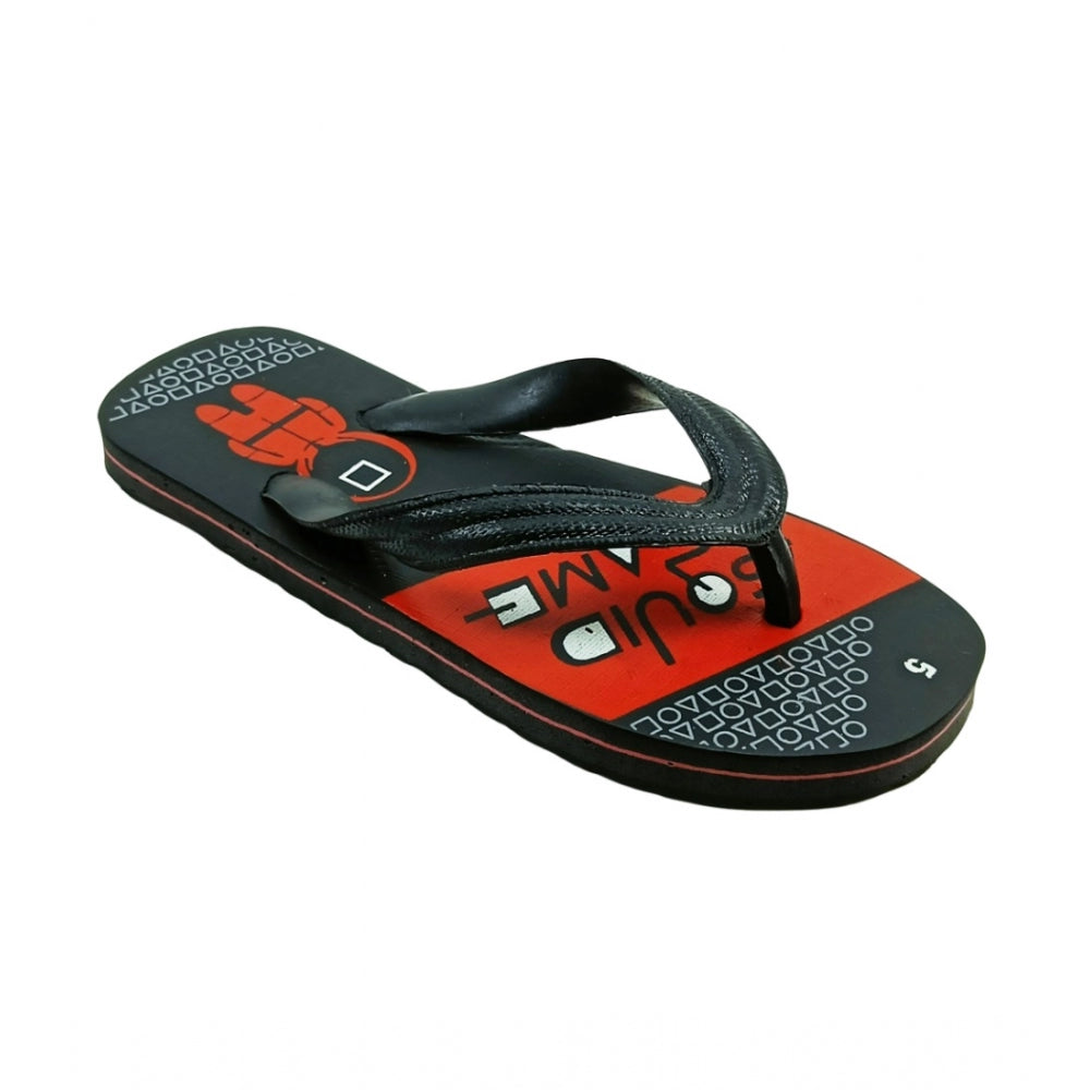 Generic Unisex Printed Lightweight Flip-Flop Hawai Slipper (Red)