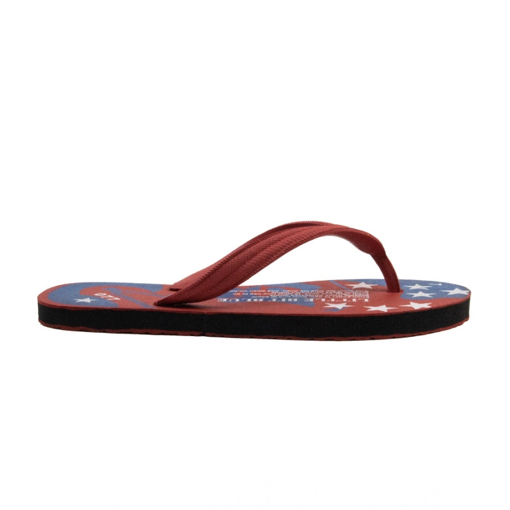 Generische bedruckte leichte Flip-Flop-Hawaii-Slipper, Unisex (rot)