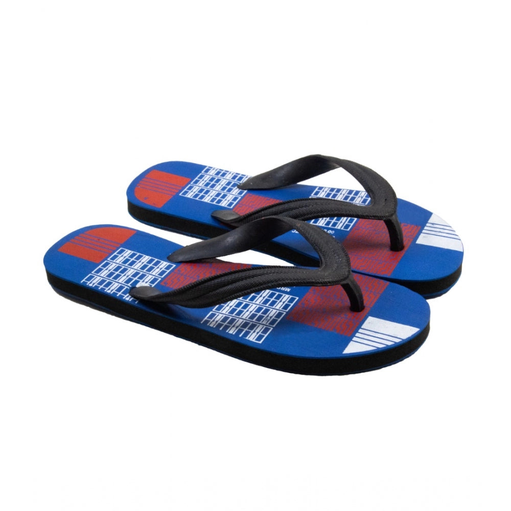 Generic Unisex Printed Lightweight Flip-Flop Hawai Slipper (Blue)