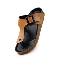 Generische Unisex-Sandalen aus Kork mit verstellbaren Schnallenriemen (Hellbraun)