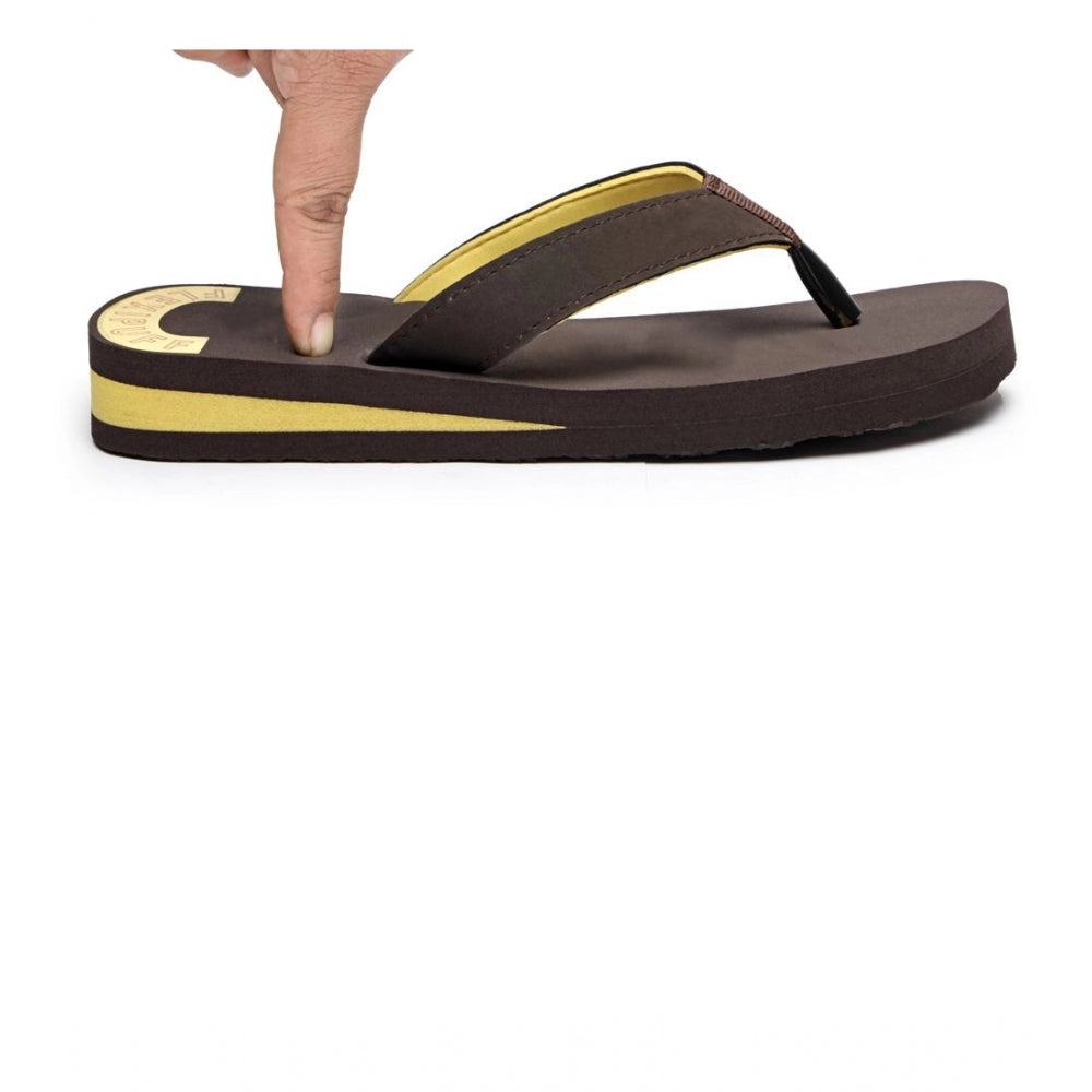 Generische, bequeme orthopädische Arzt-Slipper und Flip-Flops aus Gummi, Unisex, Braun