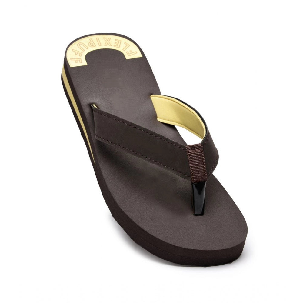 Generische, bequeme orthopädische Arzt-Slipper und Flip-Flops aus Gummi, Unisex, Braun