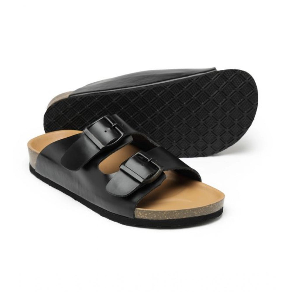 Generische Unisex-Kork-Sandalen aus modischem, bequemem und trendigem Kork (schwarz)