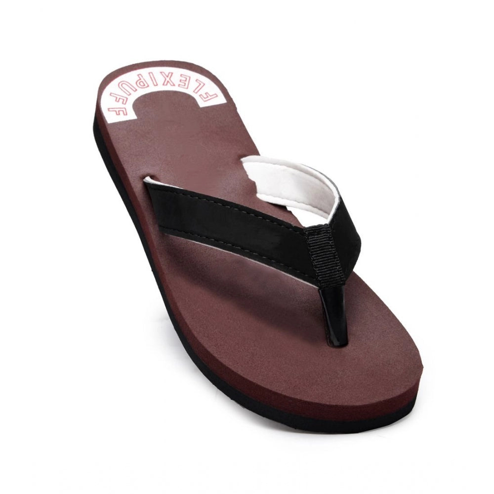 Generische, bequeme orthopädische Arzt-Slipper und Flip-Flops aus Gummi, Unisex (Kastanienbraun)