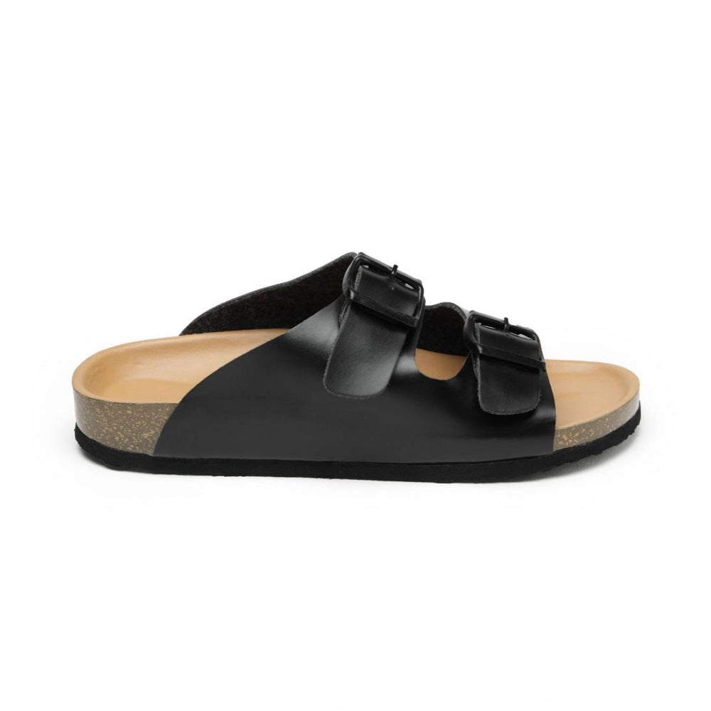 Generische Unisex-Kork-Sandalen aus modischem, bequemem und trendigem Kork (schwarz)