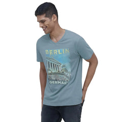 Generic Men's Casual Half sleeve Digital Printed Cotton Crew Neck T-shirt (Teal)