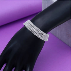 Generic Women's Silver Color Rhinestone Bracelet