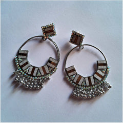 Generic Women's Gold &amp; Silver Color Oxidised Earrings