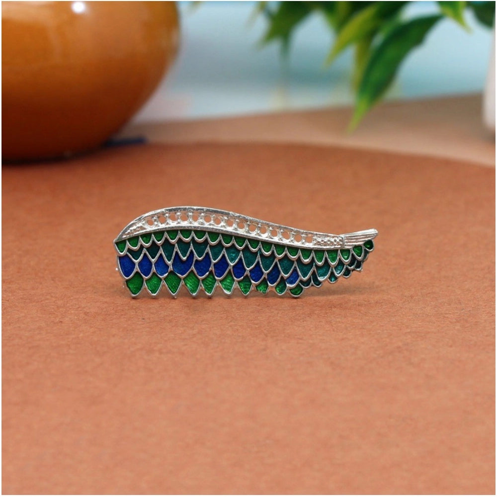 Generic Women's Green Color Meenakari Work Oxidised Adjustable Ring