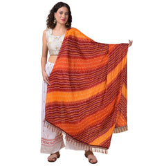 Generic Women's Chanderi Printed Dupatta (Multicolor, Length: 2.25 to 2.50 Mtr)