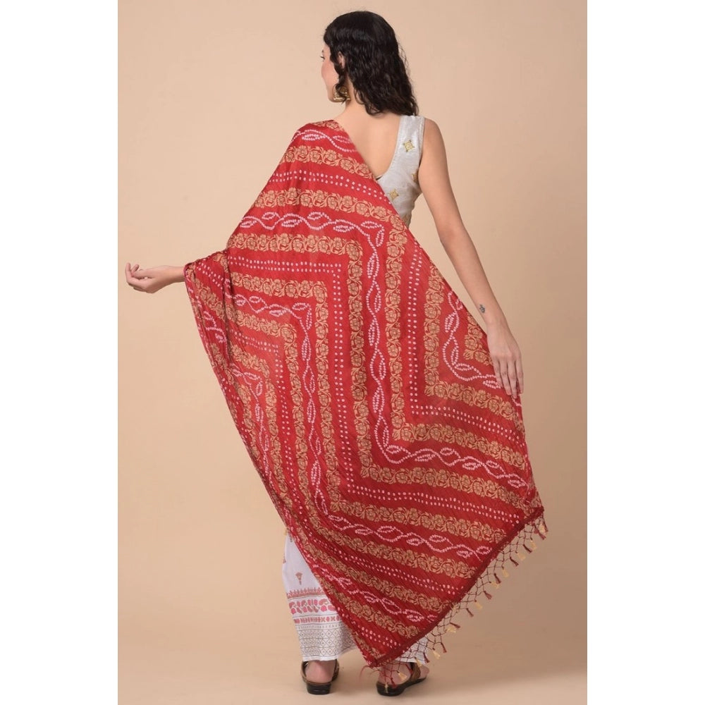 Generic Women's Chanderi Printed Dupatta (Multicolor, Length: 2.25 to 2.50 Mtr)