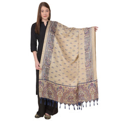 Generischer bedruckter Dupatta aus Kunstseide für Damen (Gold, Länge: 2,25 bis 2,50 m)