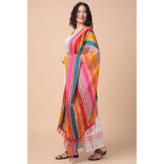 Generic Women's Chanderi Printed Dupatta (Multicolor, Length: 2.25 to 2.50 Mtr)