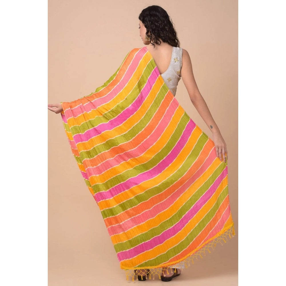 Generic Women's Chanderi Printed Dupatta (Multicolor, Length: 2.25 to 2.50 Mtr)