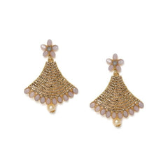Generic Women's Rose Gold Plated Alloy Earrings (Gold)