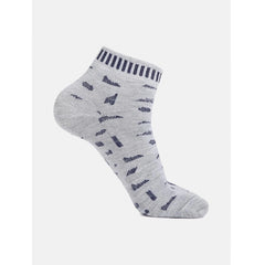 Generic 4 Pairs Men's Casual Cotton Blended Printed Ankle length Socks (Assorted)