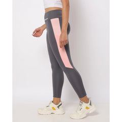 Generische Damen-Sport-Leggings aus Polyester, einfarbig, Grau