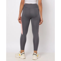 Generische Damen-Sport-Leggings aus Polyester, einfarbig, Grau