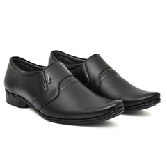 Generic Men's Solid Faux Leather Slip on Formal Shoes (Black)