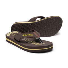 Generische, bequeme orthopädische Arzt-Slipper und Flip-Flops aus Gummi, Unisex, Braun