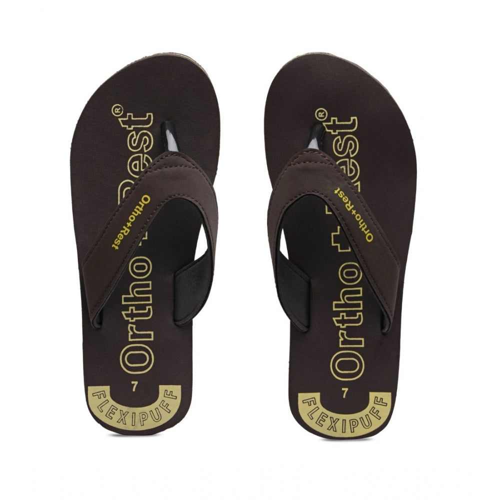 Generische, bequeme orthopädische Arzt-Slipper und Flip-Flops aus Gummi, Unisex, Braun