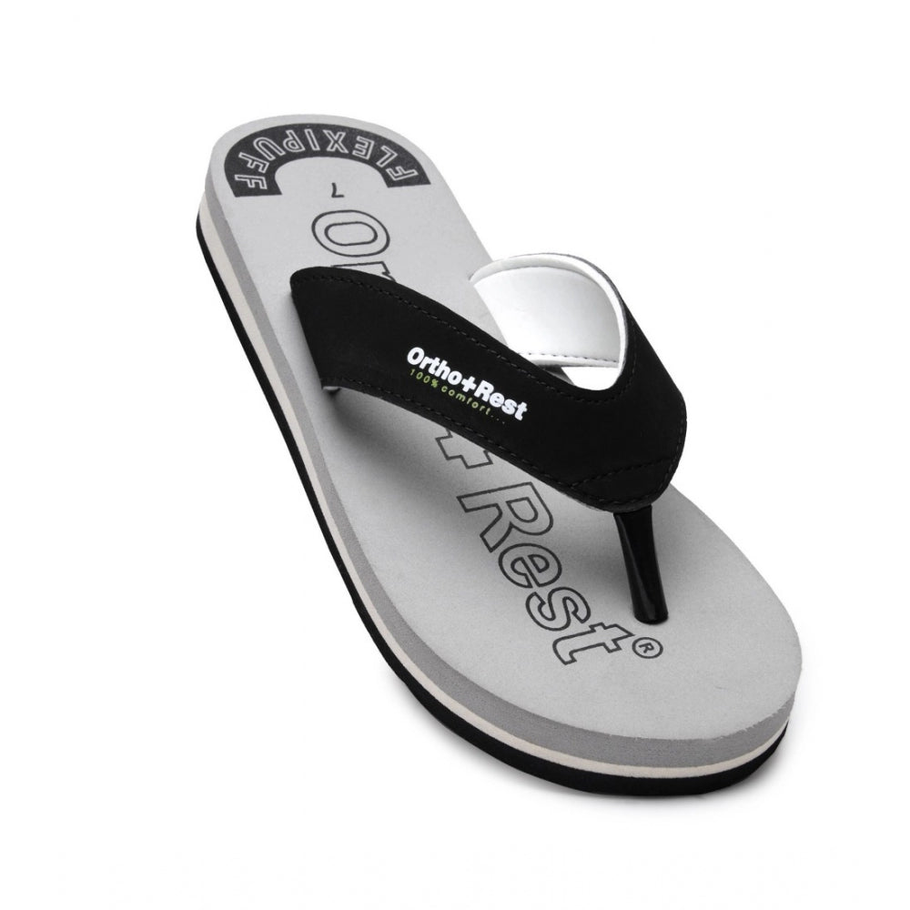 Generic Unisex Rubber Comfortable Orthopedic Doctor Slipper and Flip Flops (Grey)