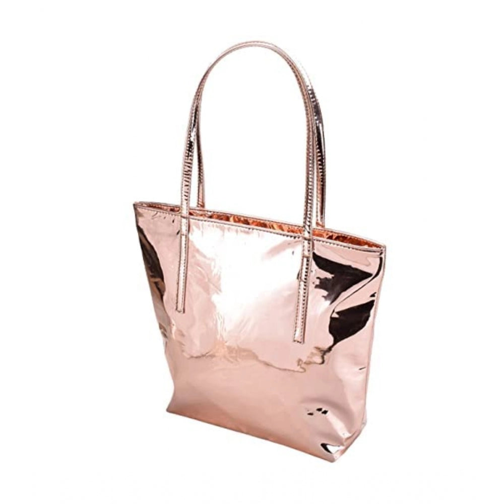 Generic Women's Synthetic Solid Shoulder Bag (Rose Gold )