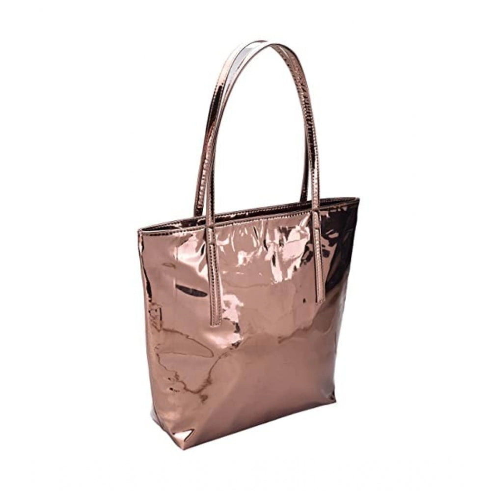 Generic Women's Synthetic Solid Shoulder Bag (Copper)