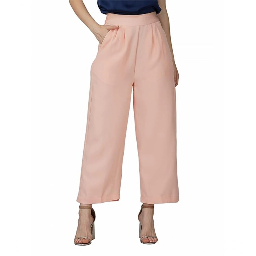 Generische Damen-Freizeithose aus einfarbiger Baumwolle (Rosa)