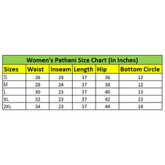 Generische Damen-Haremshose aus Baumwollbatist mit elastischer Taille und Patiala-Muster (gelb)