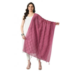 Generic Women's Chanderi Self Degine Dupatta (Levender, Length: Free Size)